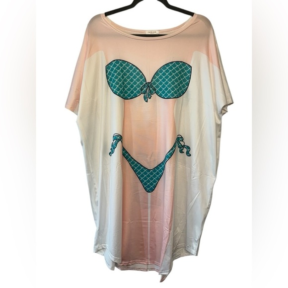 Ekouaer Whimsical Bikini Print Swim Coverup - Picture 3 of 7